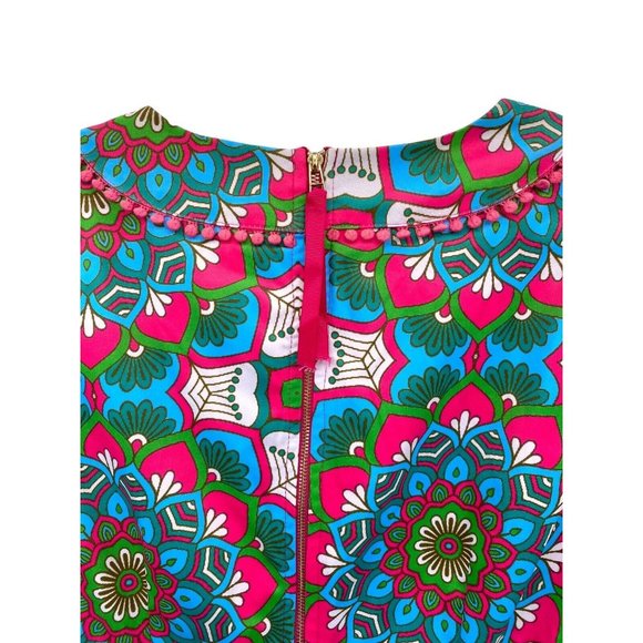 Jade Dress Women’s Medium Turquoise Pink‎ Green Sheath Sleeveless Zip Up - Picture 7 of 8